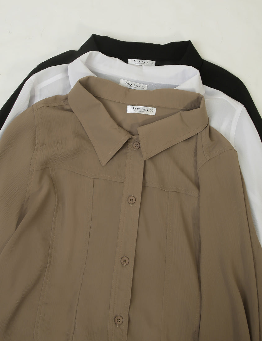 MUA! Sheer Textured Stitch Plus Size Cropped Jacket