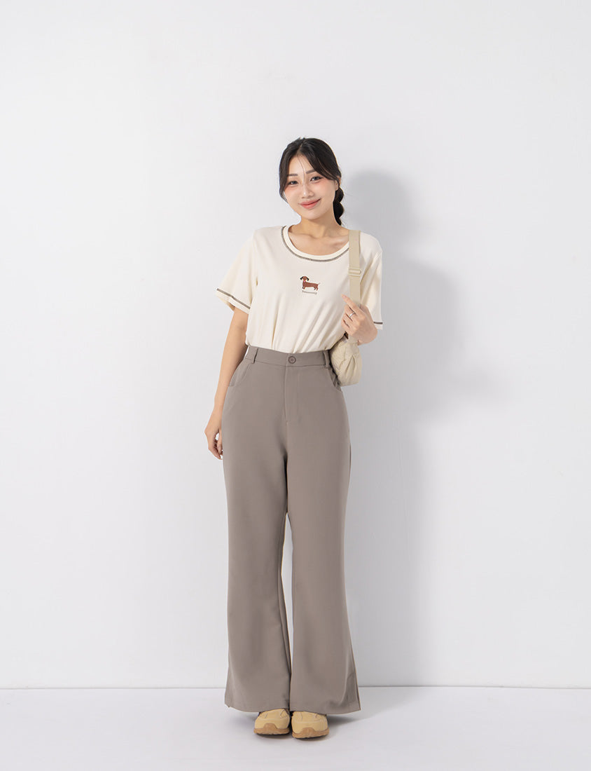 Perfect Proportion Slim Fit Plus Size Flared Trousers (Regular)