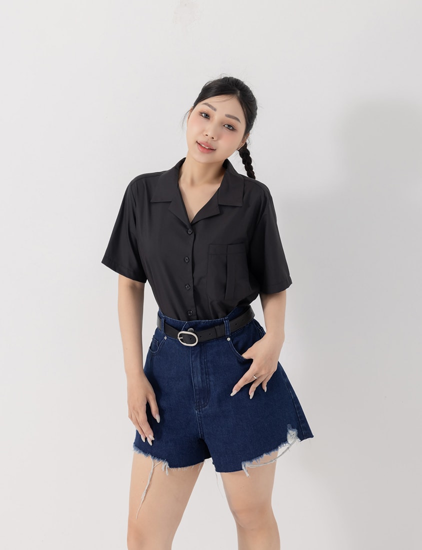 Instant Cooling Cuban Collar Oversized Sun Protection Plus Size Shirt