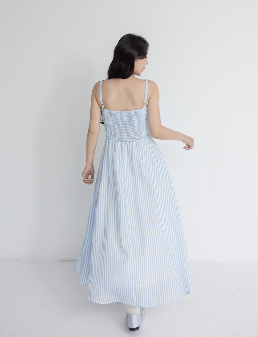 Vacay Stripe Adjustable Strap Plus Size Maxi Dress
