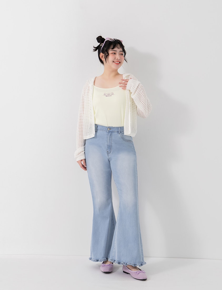 Poly Lulu x UGLY MEWS Collab Plus Size Ribbed Tank Top (With Tie Strap)