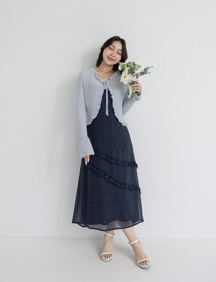 Heart Print Off-Shoulder Plus Size Cami Maxi Dress