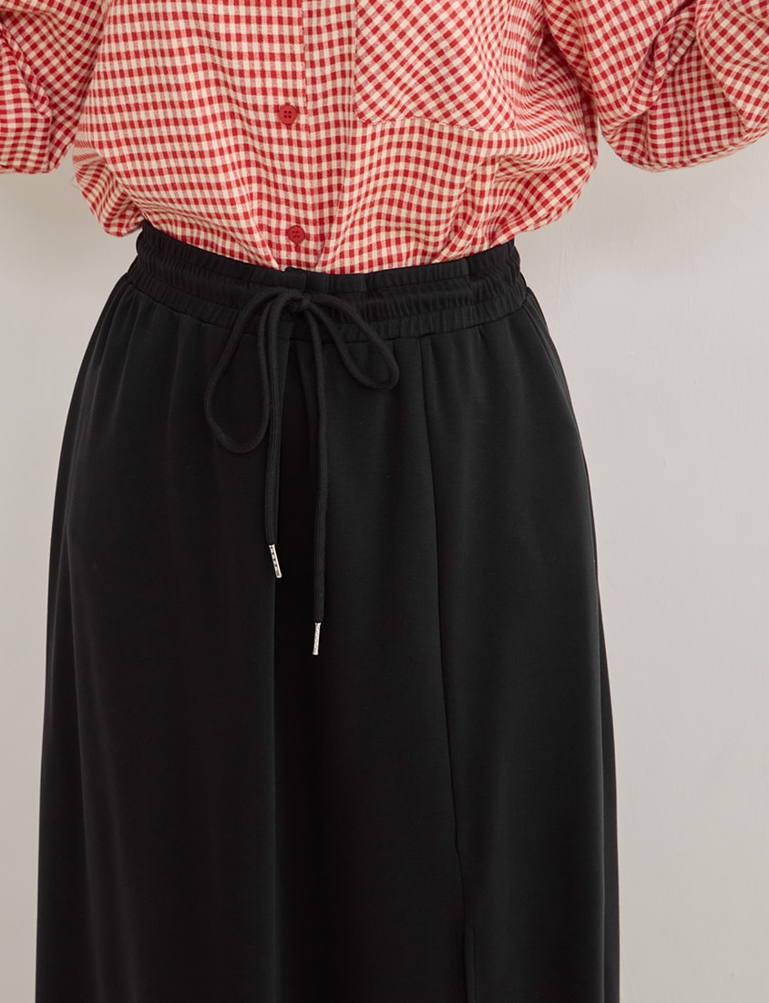 Instant Cool Cloud Cotton Slit A-Line Plus Size Skirt
