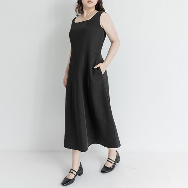 MISS. Slim Fit Tweed Plus Size Midi Dress