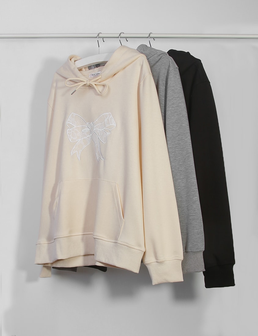 Lace Bow Cloud Cotton Plus Size Hoodie
