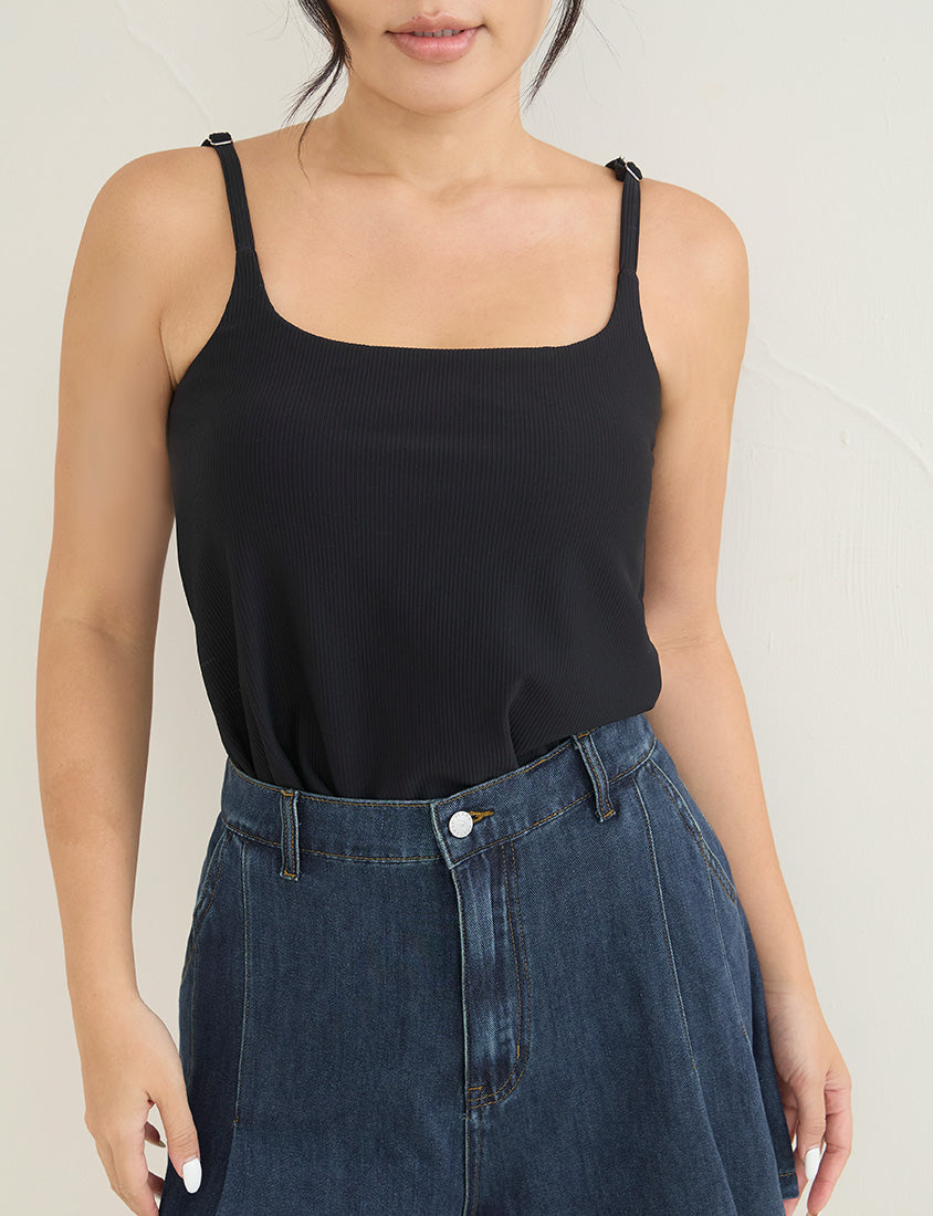 Pobra. Silky Cool Slimming Ribbed Plus Size Bra Tank Top