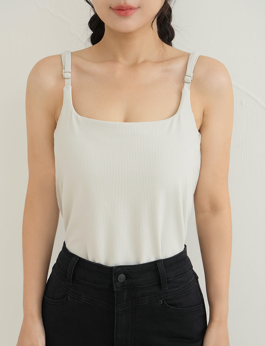 Pobra. Silky Cool Slimming Ribbed Plus Size Bra Tank Top