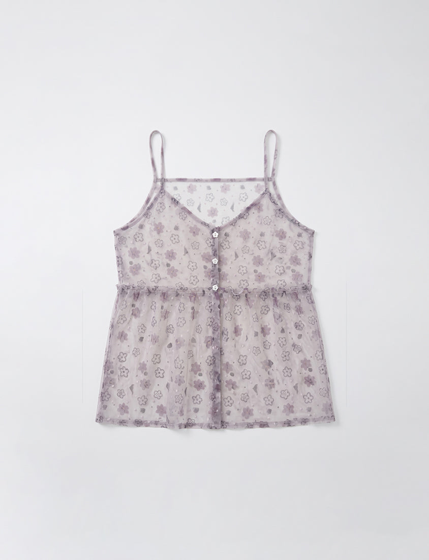 Pop Art Floral Adjustable Plus Size Layering Vest