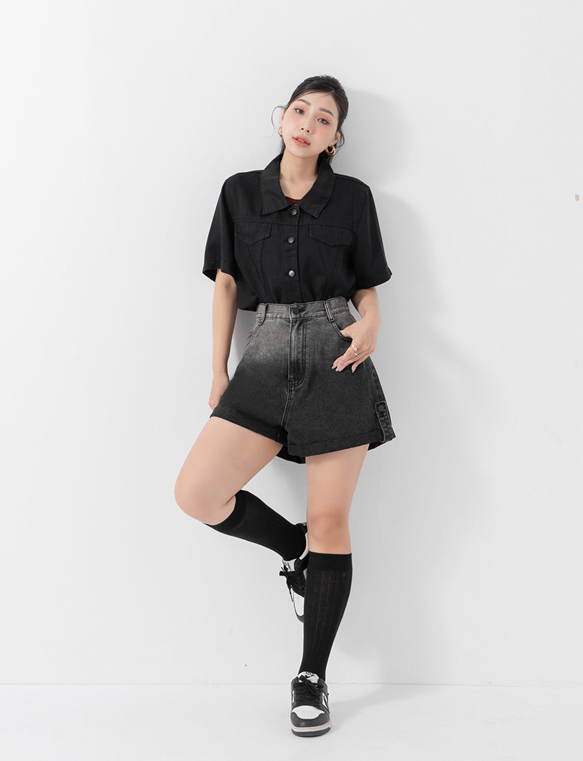 MUA! Cool Touch Lyocell Twill Cropped Plus Size Jacket