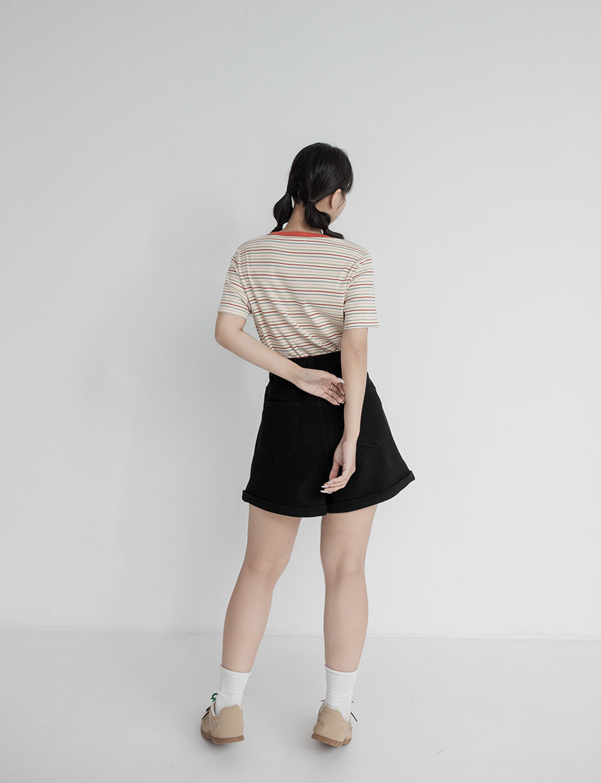 Classic Stretch Twill Cuffed Plus Size Shorts
