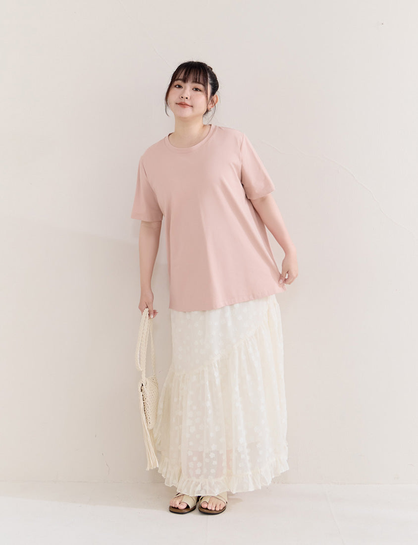 Instant Cooling Side Slit Oversized Plus Size Tee