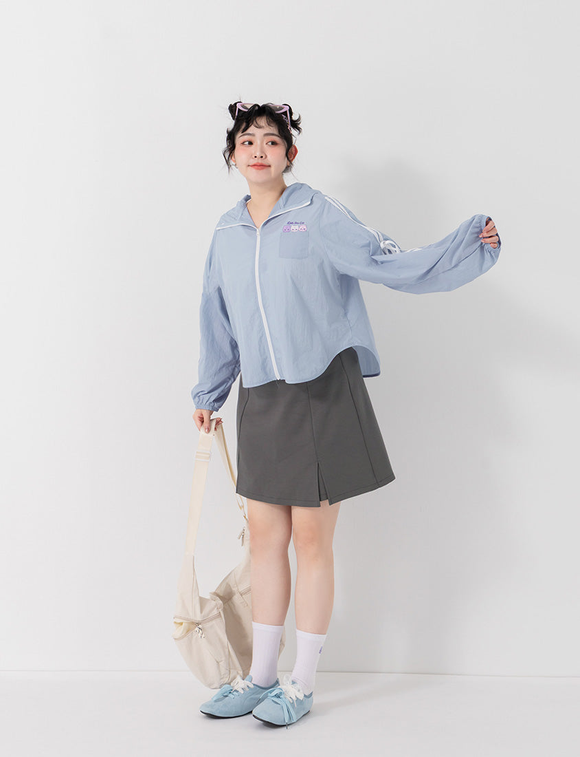 Cloud Cotton A-line Slit Plus Size Skort