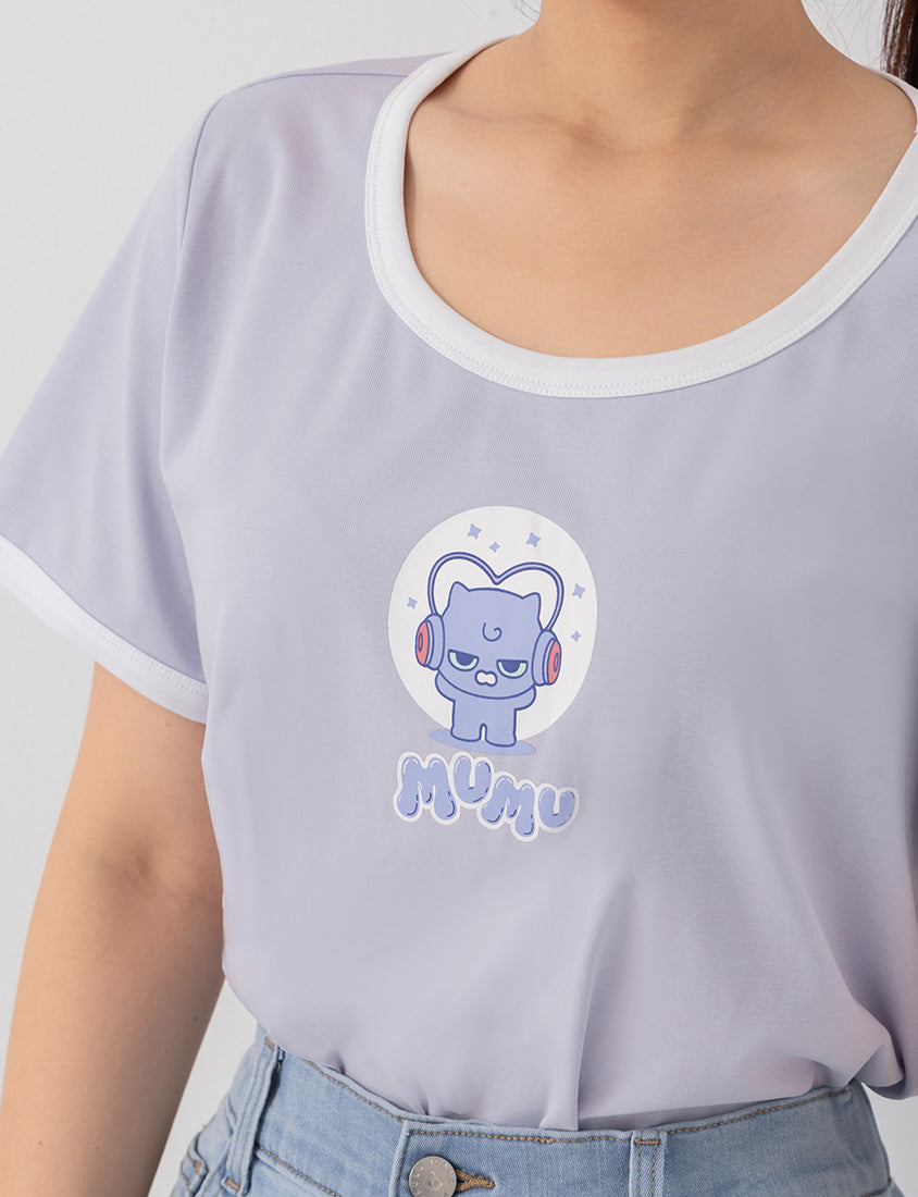 Poly Lulu x UGLY MEWS Collab Cute Cat Tee