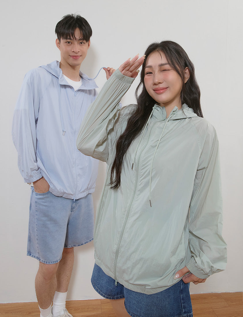 Instant Cooling UV-Protection Oversized Hooded Plus Size Jacket