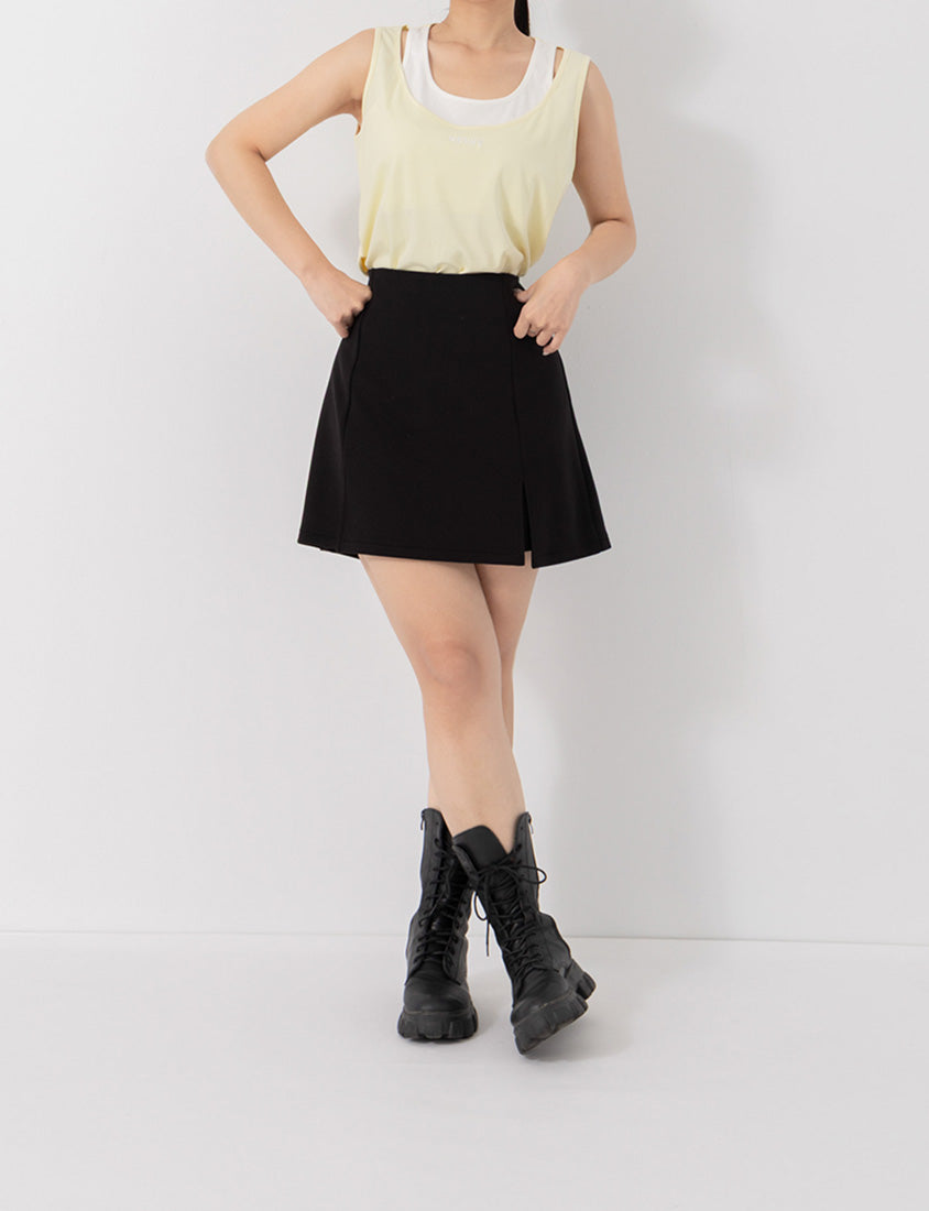 Cloud Cotton A-line Slit Plus Size Skort