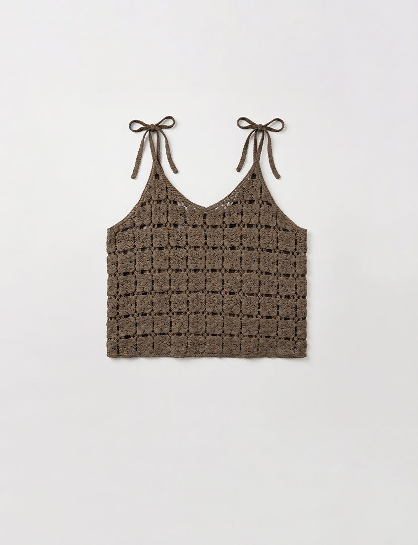 Japanese-Inspired Crochet Grid Plus Size Vest