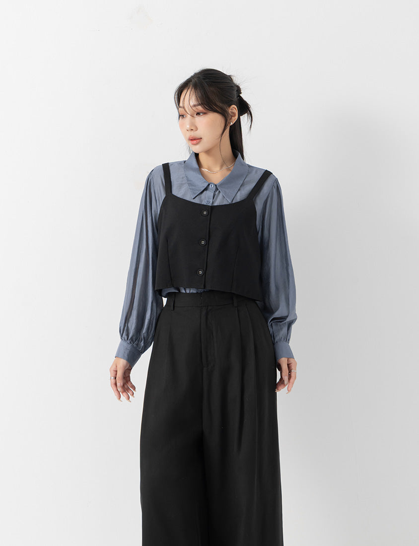 MISS. Tailored Pleated Lyocell Suit Plus Size Trousers