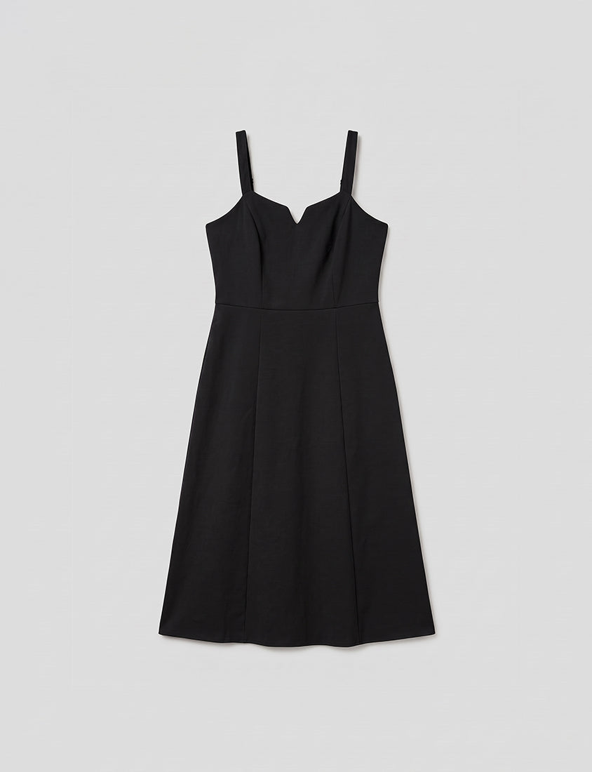 Soft Brushed V-Neckline Slim Fit Plus Size Cami Dress
