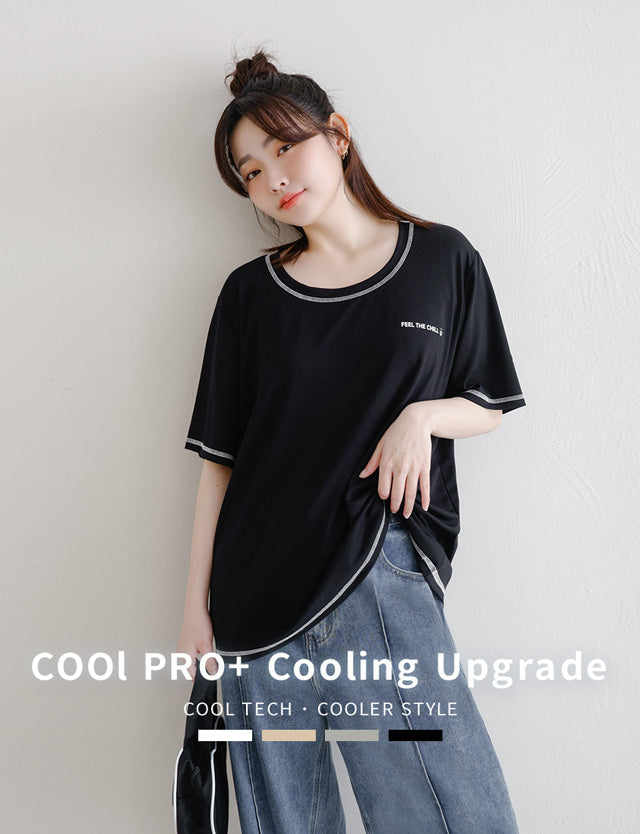 COOL PRO+ Color-Block Plus Size Print Tee
