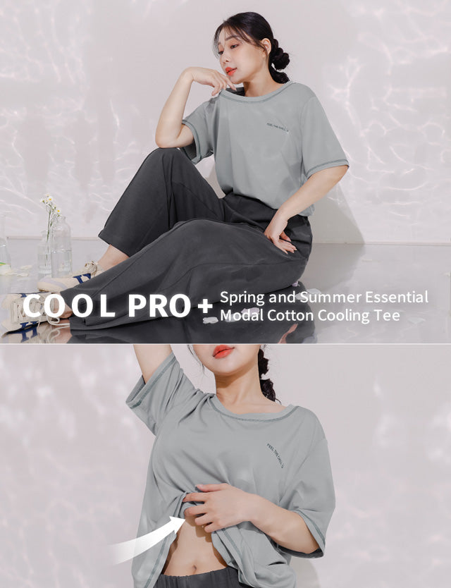 COOL PRO+ Color-Block Plus Size Print Tee