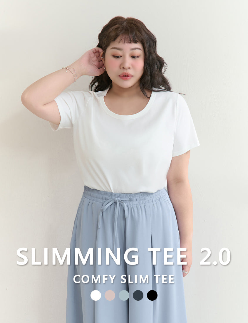 Upgraded 2.0! U-Neck Plus Size Slim Tee