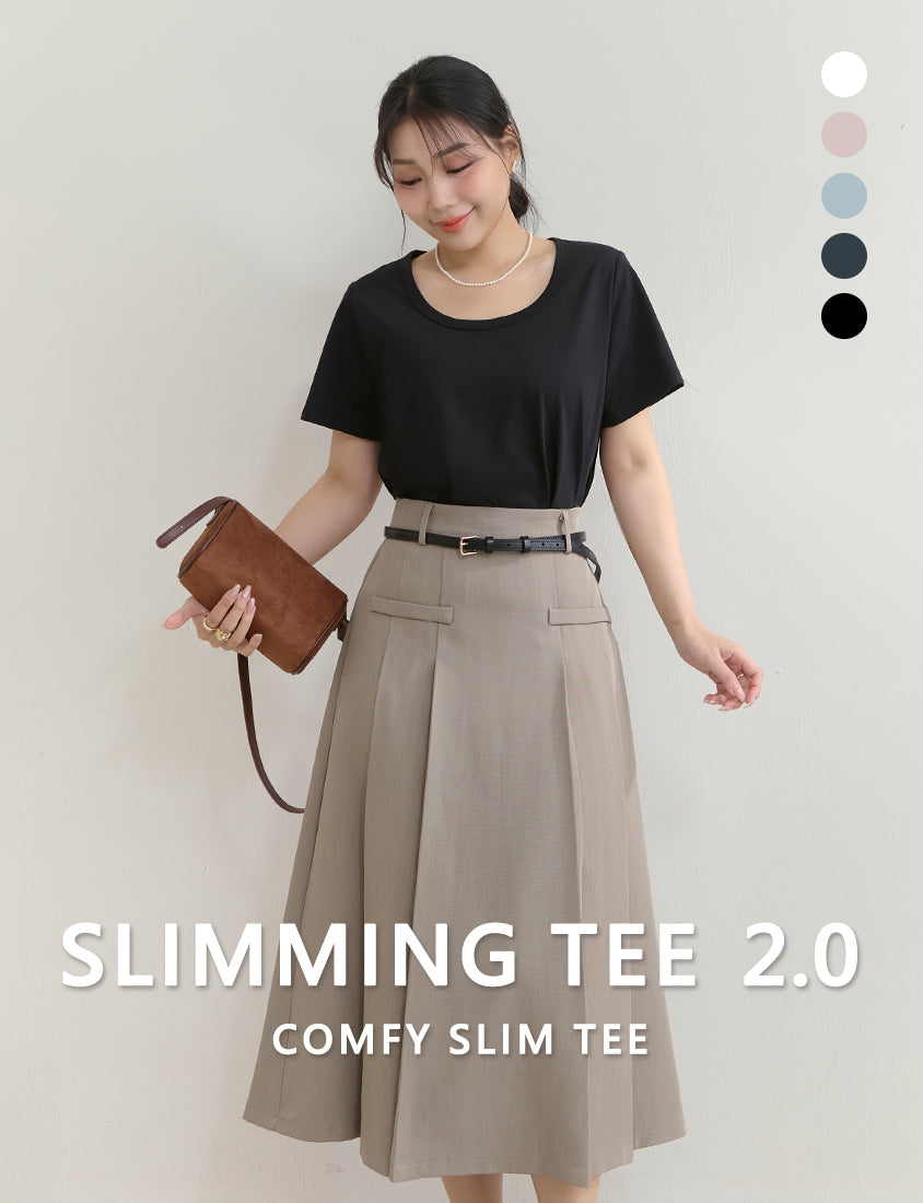 Upgraded 2.0! U-Neck Plus Size Slim Tee