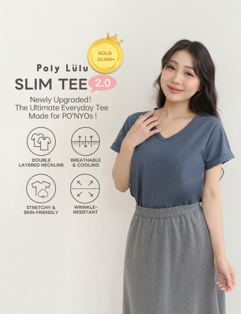 Upgraded 2.0! V-Neck Plus Size Slim Tee