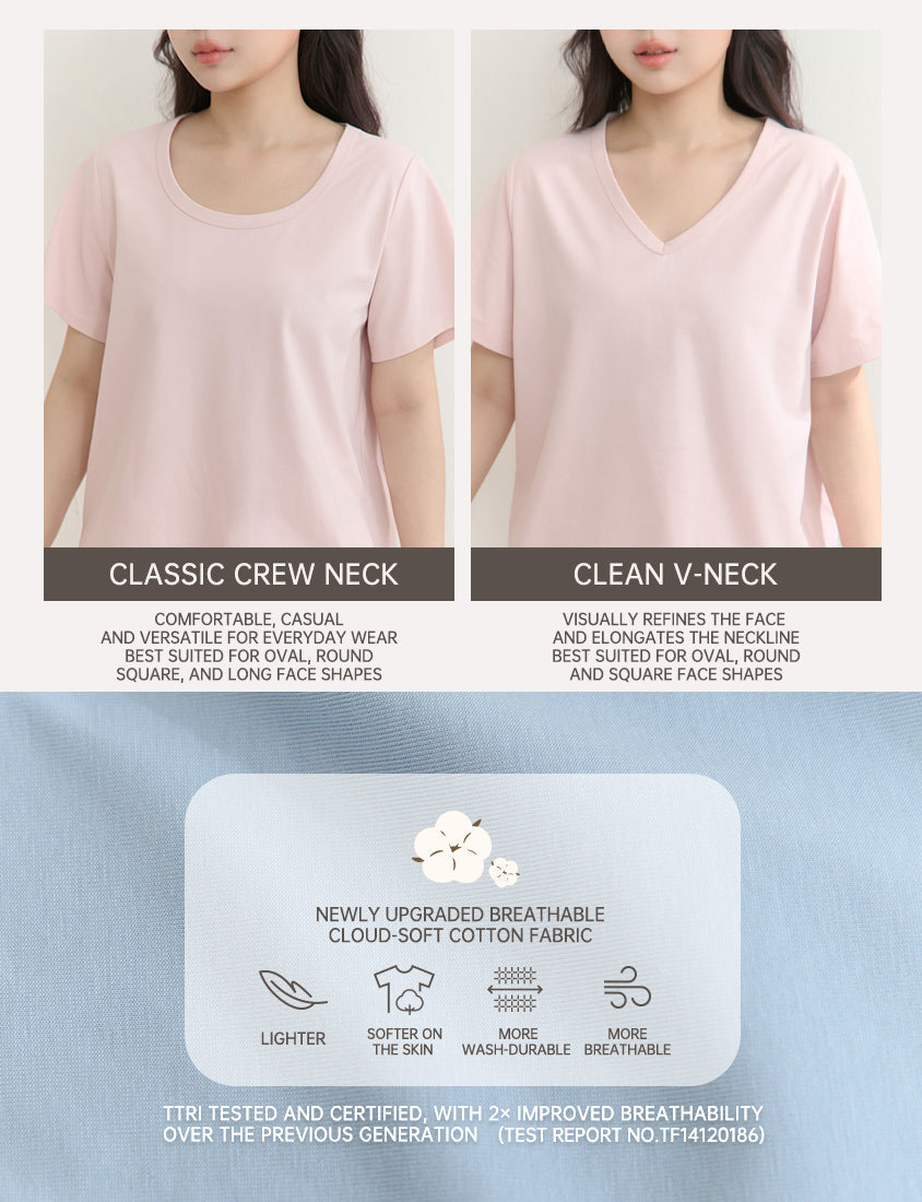 Upgraded 2.0! V-Neck Plus Size Slim Tee