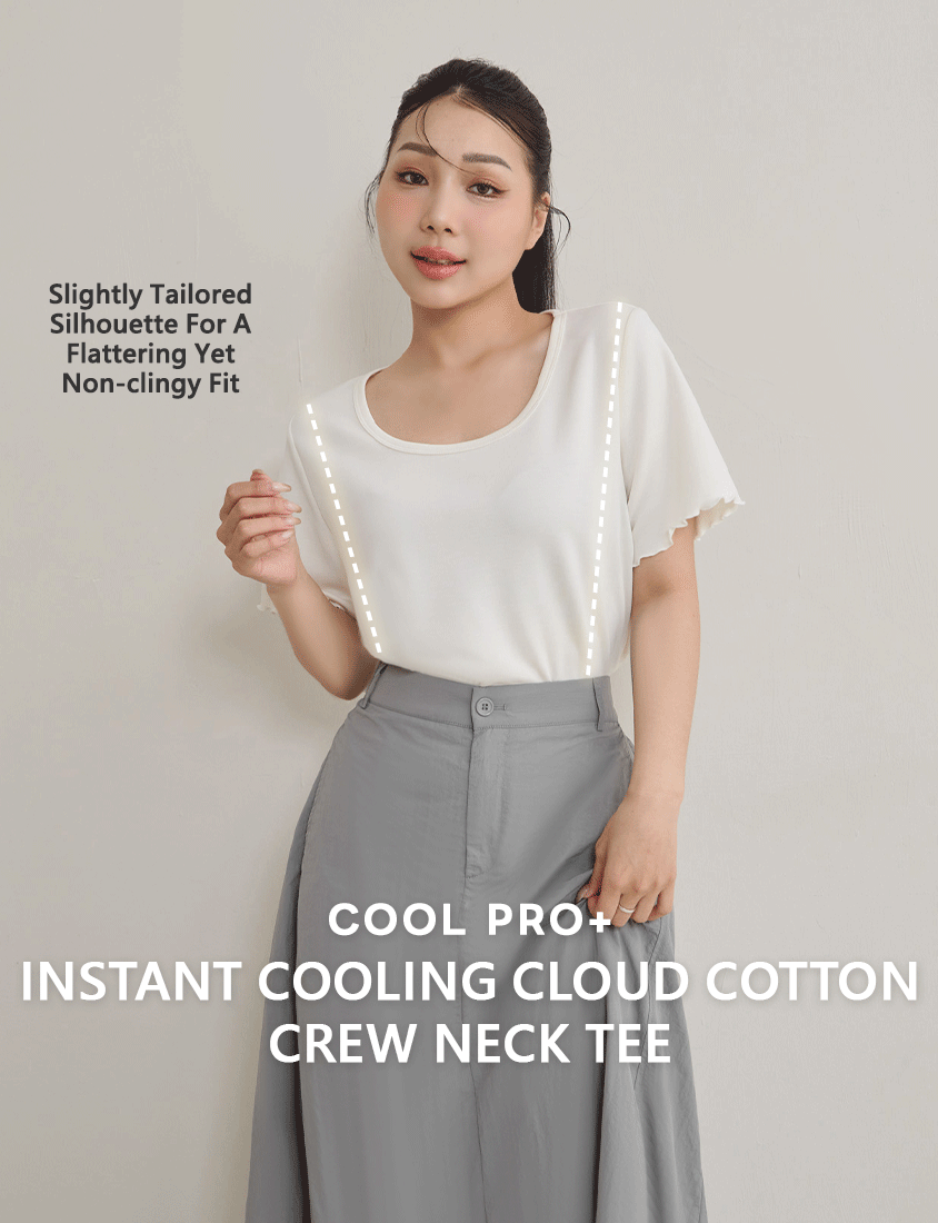 Instant Cool Cloud Cotton Crewneck Plus Size Tee
