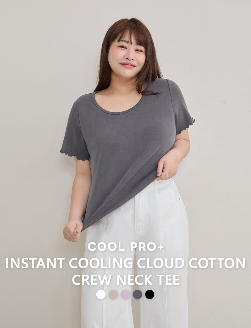 Instant Cool Cloud Cotton Crewneck Plus Size Tee