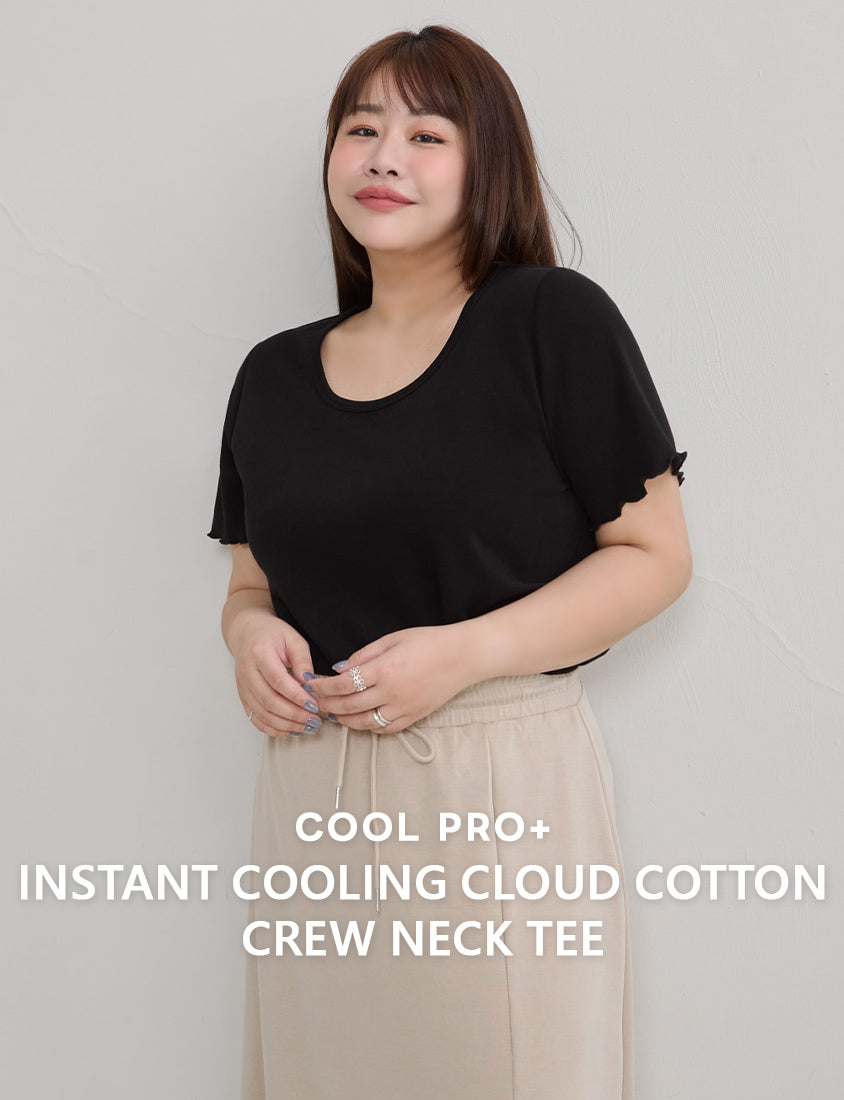 Instant Cool Cloud Cotton Crewneck Plus Size Tee