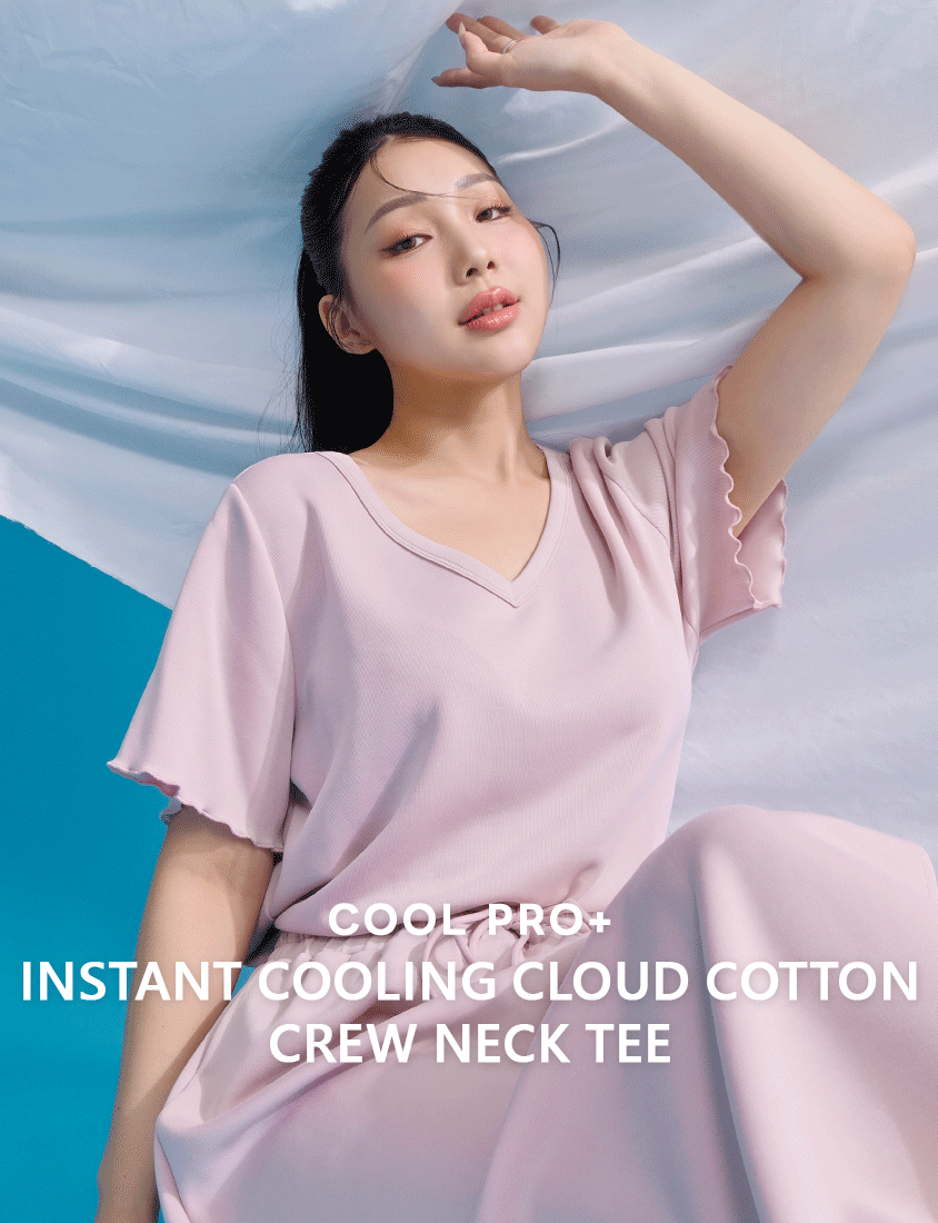 Instant Cool Cloud Cotton V-Neck Plus Size Tee