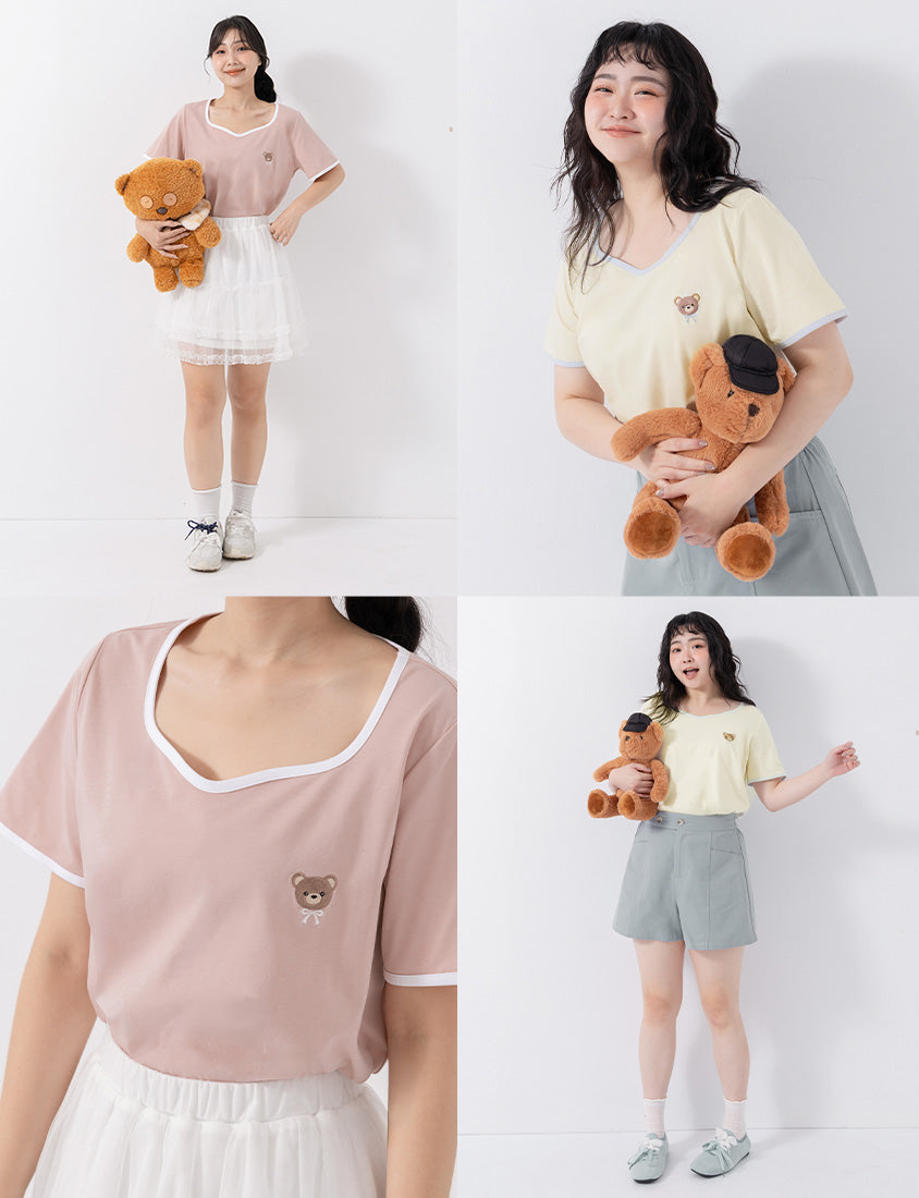 Instant Cooling Sorona Teddy Embroidered Plus Size Tee