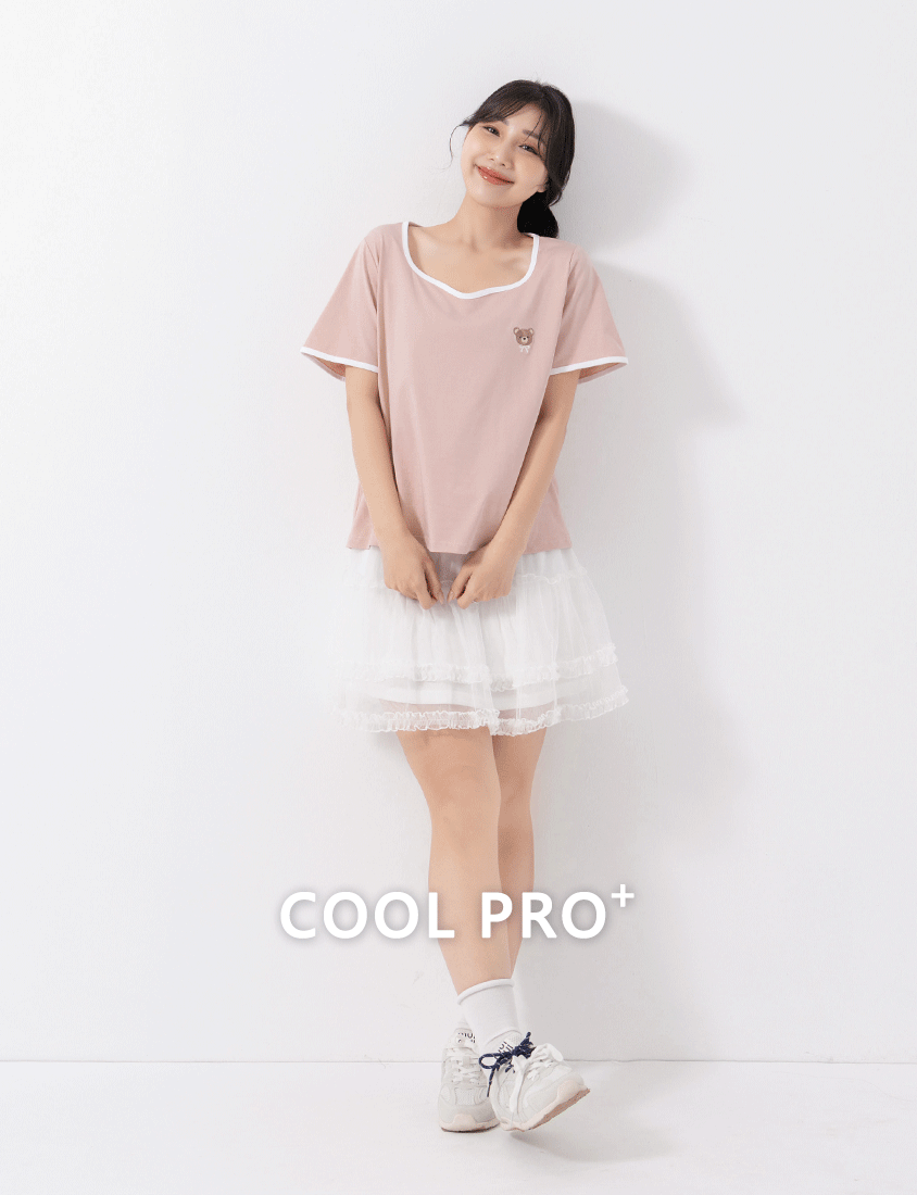 Instant Cooling Sorona Teddy Embroidered Plus Size Tee