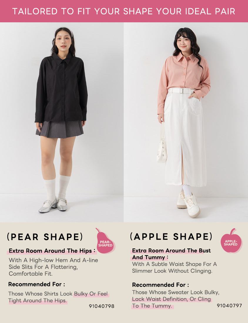 Pear-Shaped Friendly! Perfect Fit Seamed Versatile Plus Size Shirt