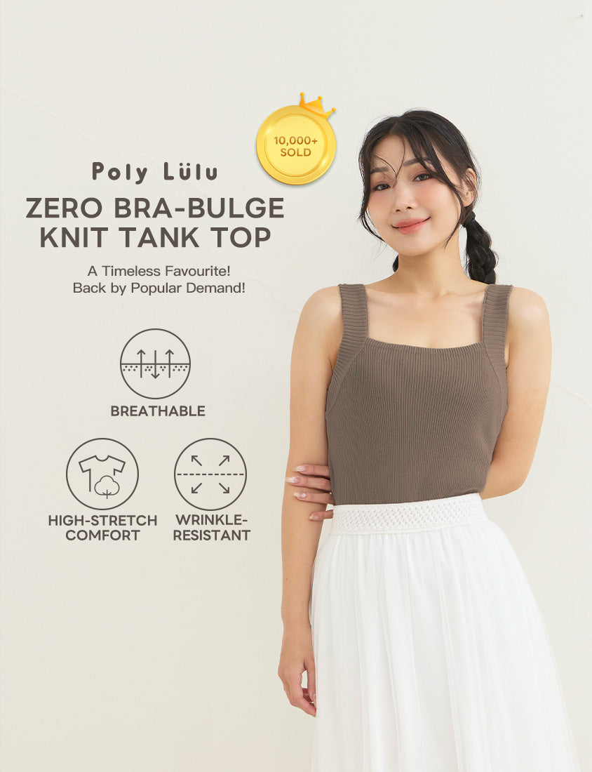Zero Armpit Bulges Slimming Square Neck Knit Plus Size Tank Top