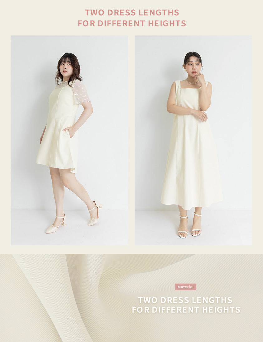 MISS. Slim Fit Tweed Plus Size Midi Dress