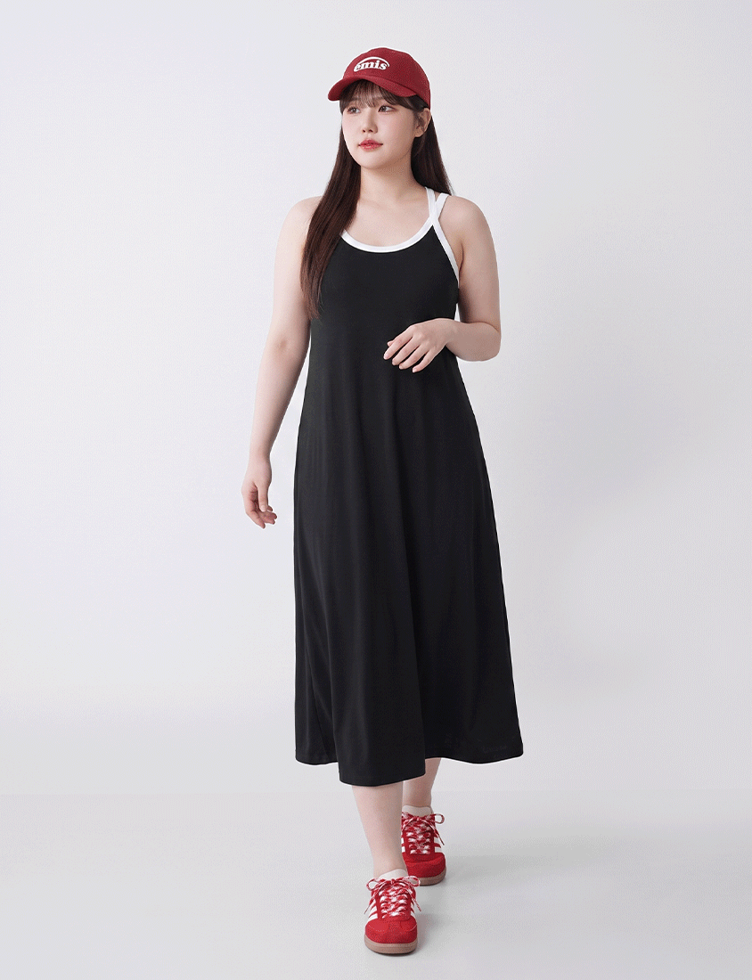 Lyocell Cloud Cotton Open-Back Short Sleeve Maxi Dress