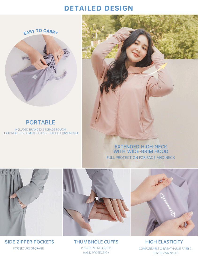 UV PRO+ Cooling Tech Sun Protection Plus Size Longline Jacket