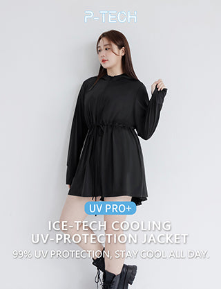 UV PRO+ Cooling Tech Sun Protection Plus Size Longline Jacket