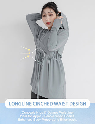 UV PRO+ Cooling Tech Sun Protection Plus Size Longline Jacket