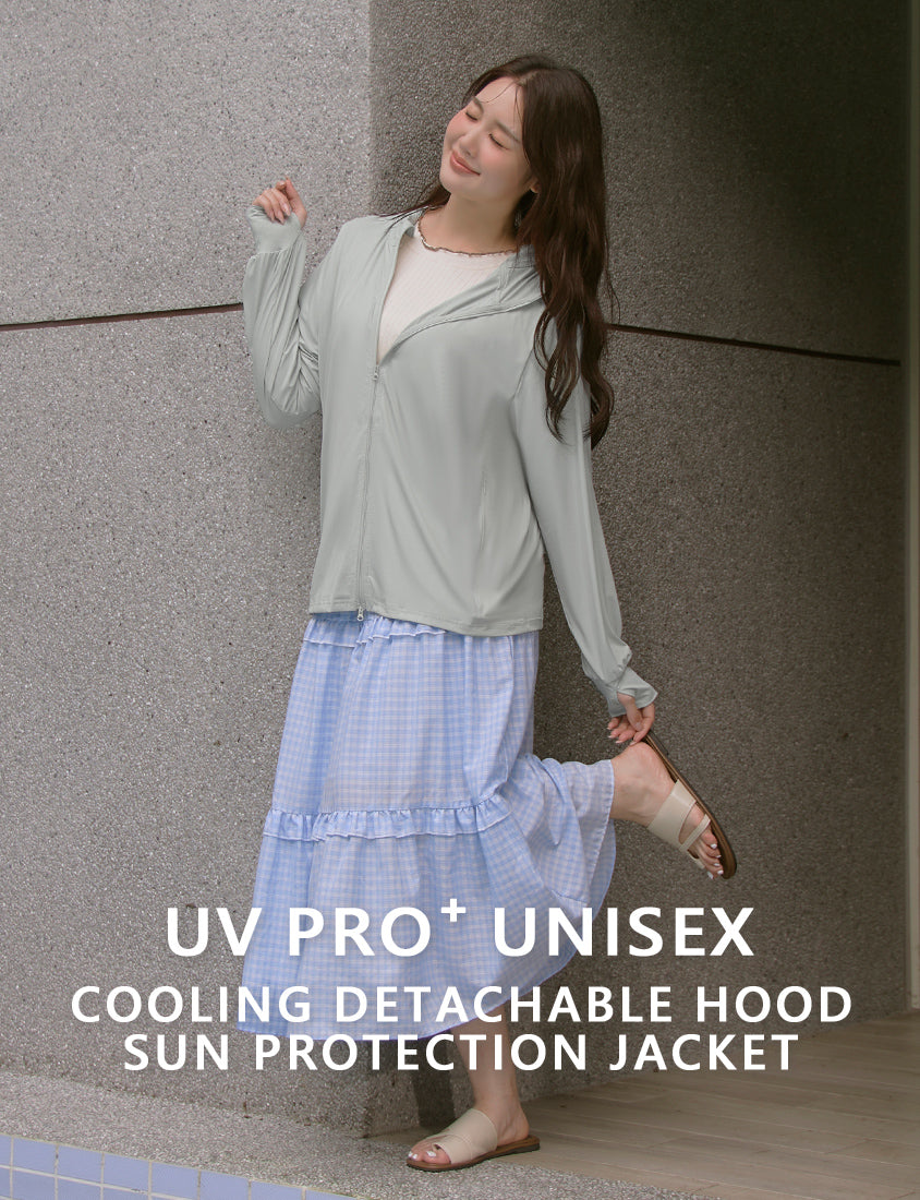 Icy Cooling Detachable Hooded Sun Protection Plus Size Jacket