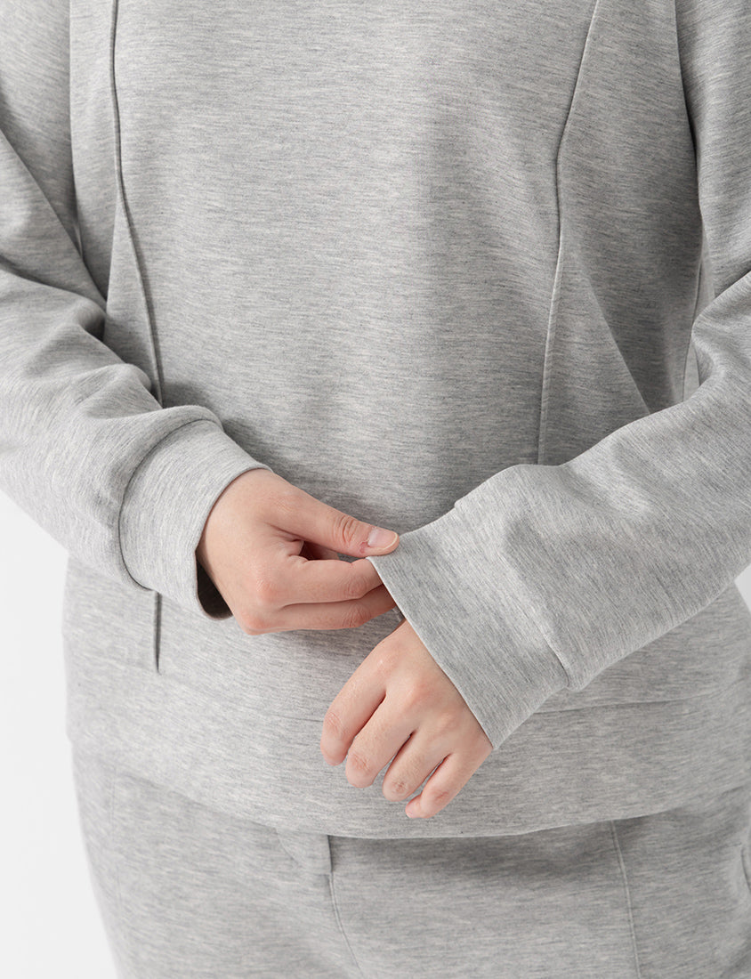 Apple-Shaped Friendly! Perfect Fit Seamed Yogurt Touch Plus Size Sweater