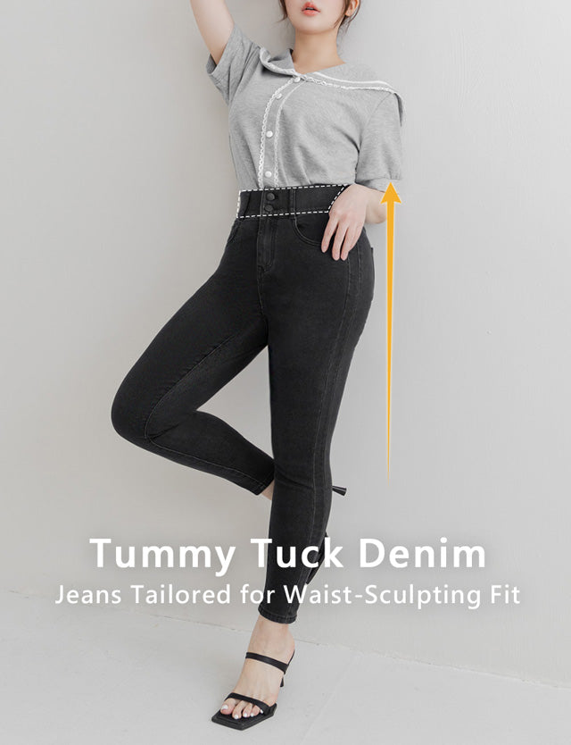 Tummy Flattering Plus Size Slimming Jeans