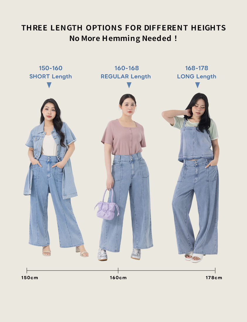Lightweight Cloud Denim Zero-Restriction Plus Size Jeans (Short)