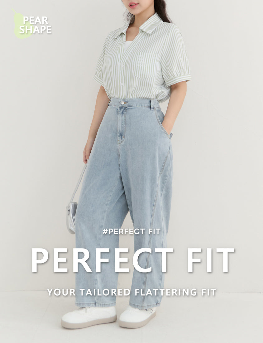 Pear-Shaped Friendly! Perfect Fit Plus Size Curved Leg Jeans