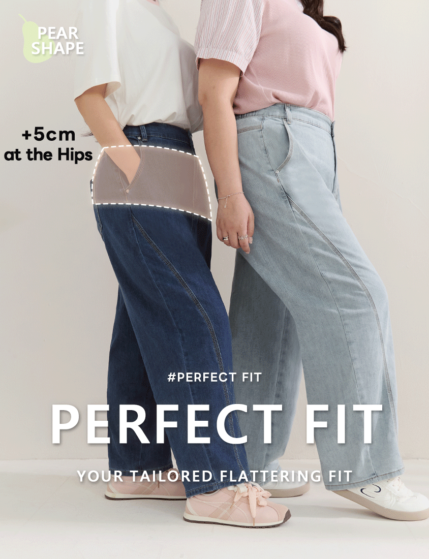 Pear-Shaped Friendly! Perfect Fit Plus Size Curved Leg Jeans