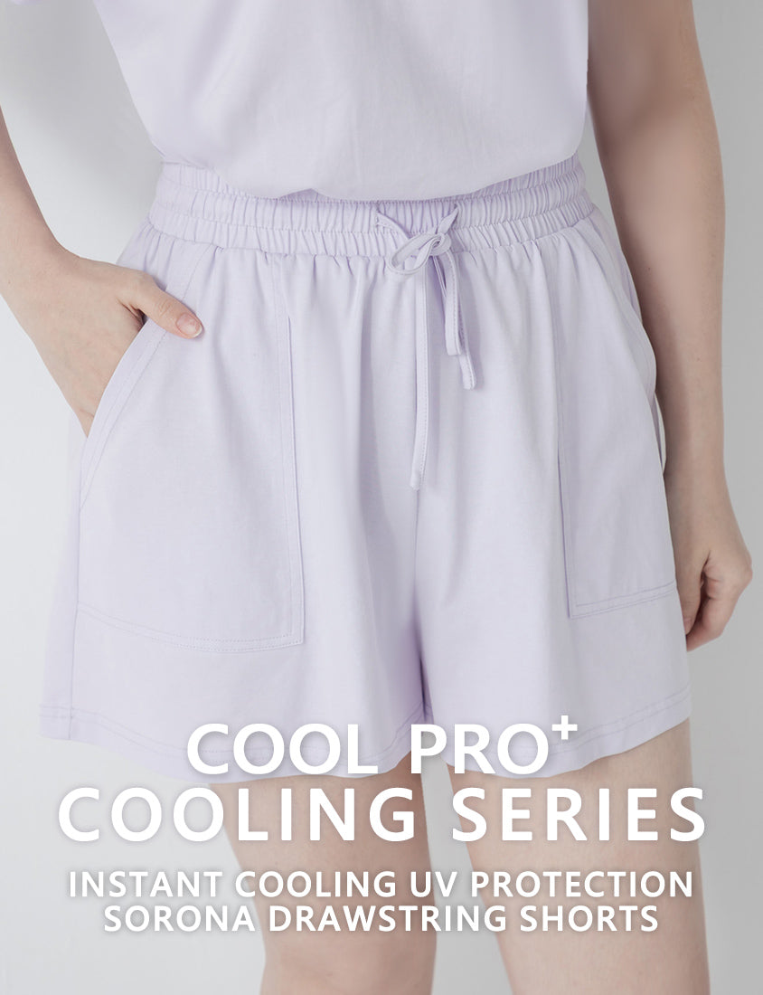 Instant Icy Cooling Sorona Drawstring Plus Size Shorts