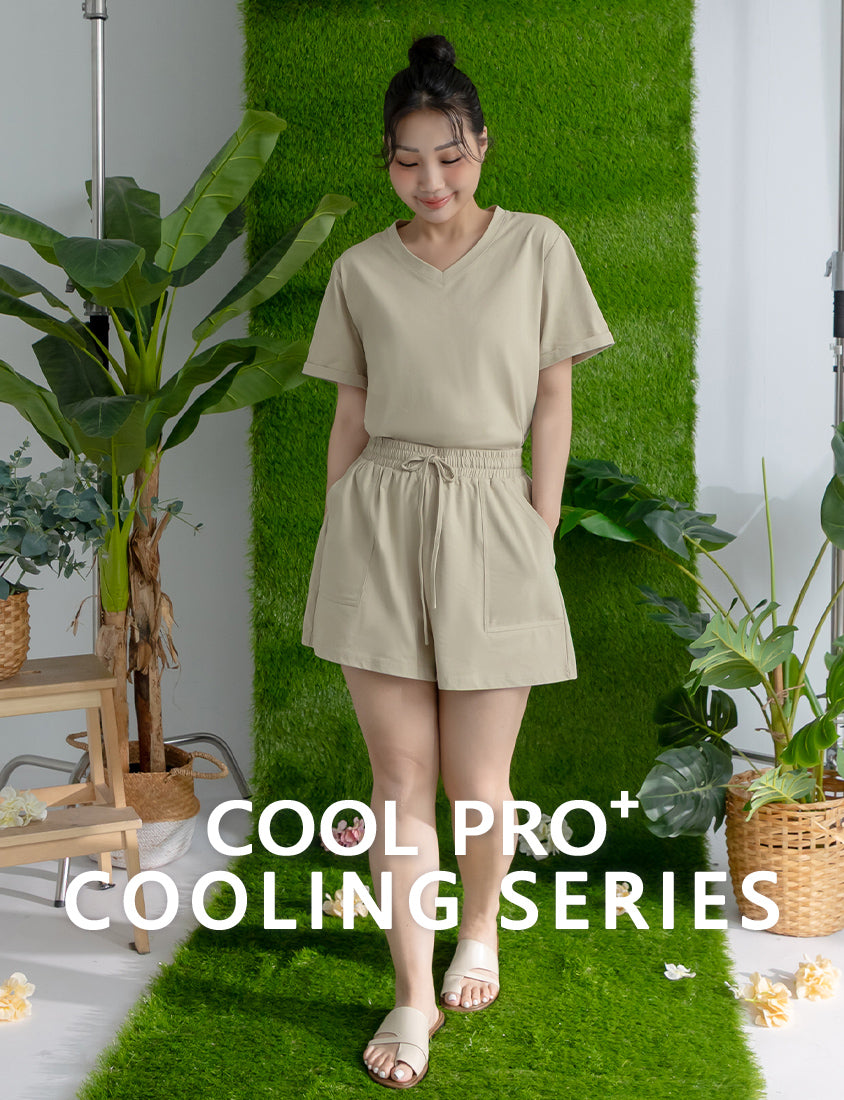 Instant Icy Cooling Sorona Drawstring Plus Size Shorts