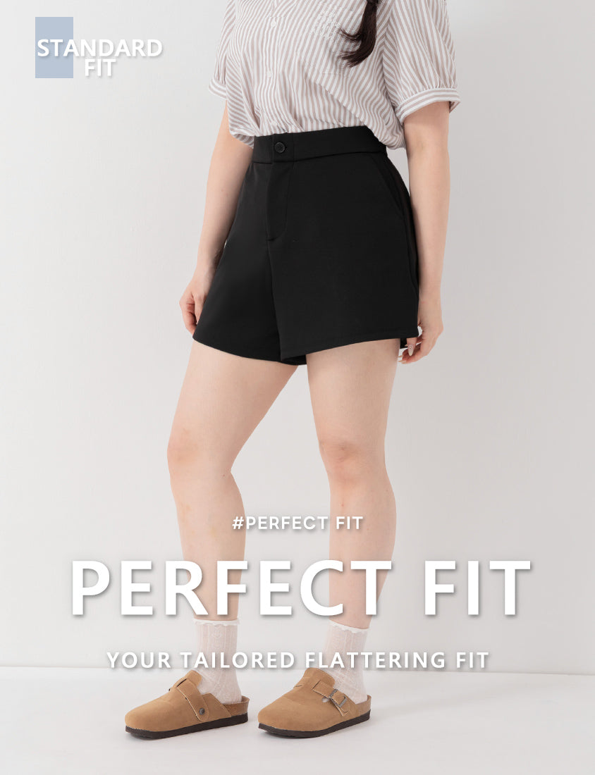 Standard Perfect Fit Structured Cloud Cotton Plus Size Shorts